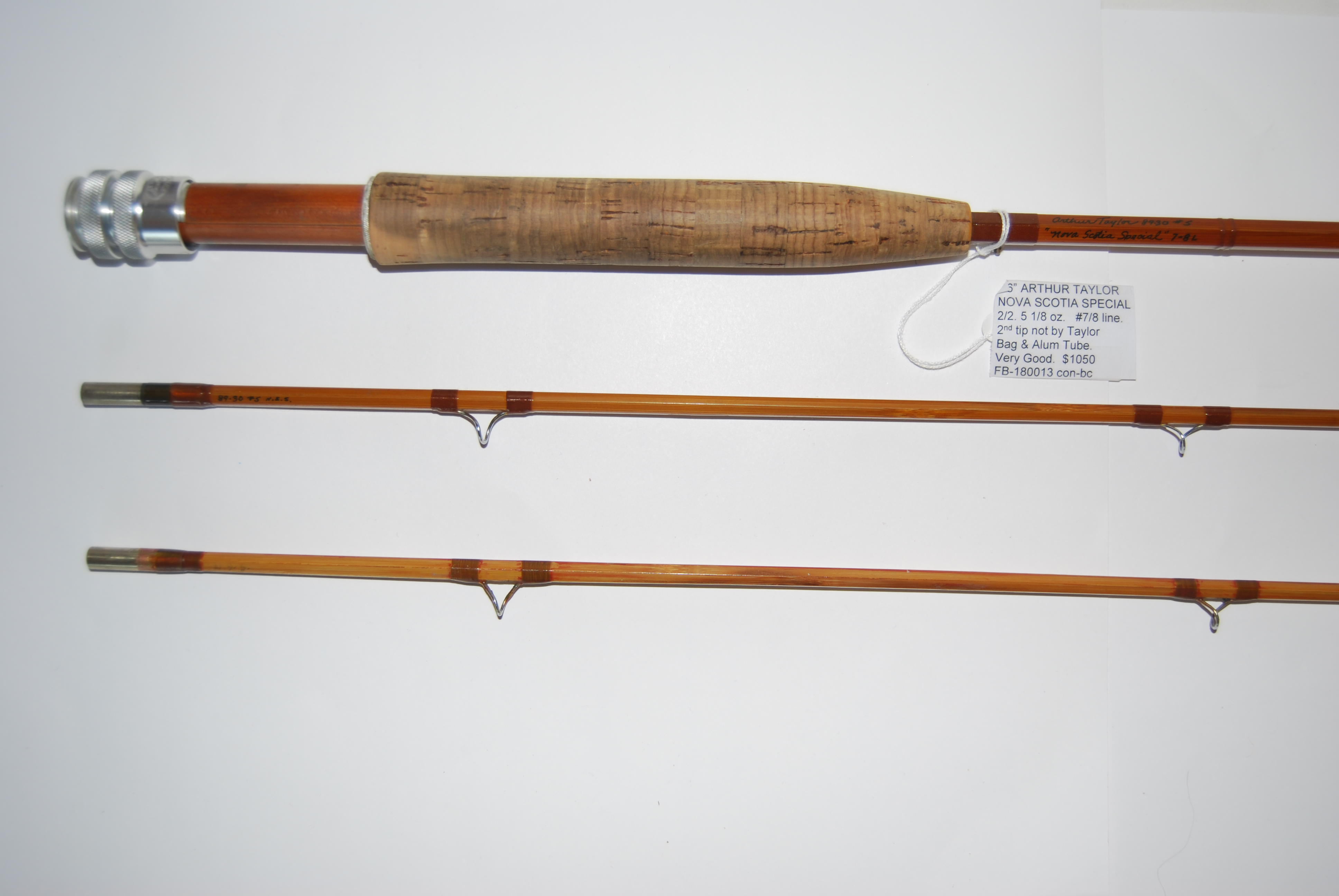Bamboo Fly Fishing Rod & Handmade Net Circa 1920