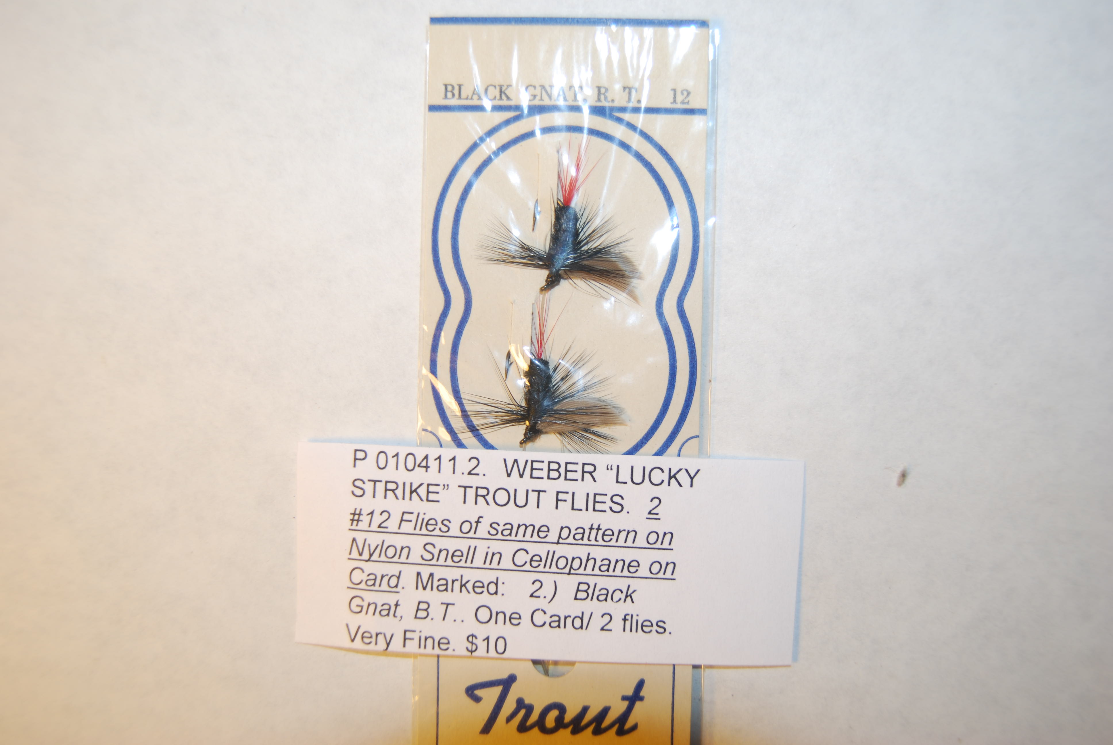 WEEZEL “BABY WEEZEL FEATHERED MINNOW' Fly Rod Lure 1/20 oz. Circa 1930's. 2  lures.